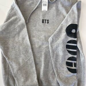 BTS Grey Logo Hoodie